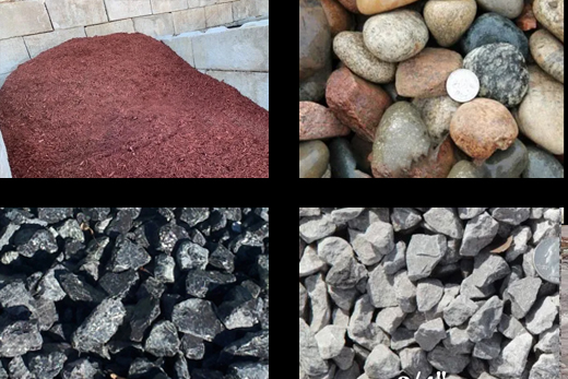 We offer mulch, rock, topsoil, and landscape materials.